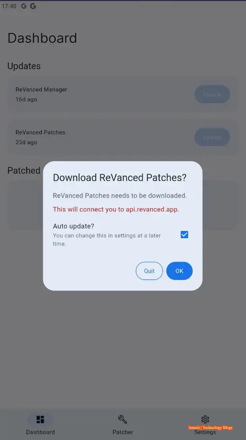 Download and install ReVanced Manager APK